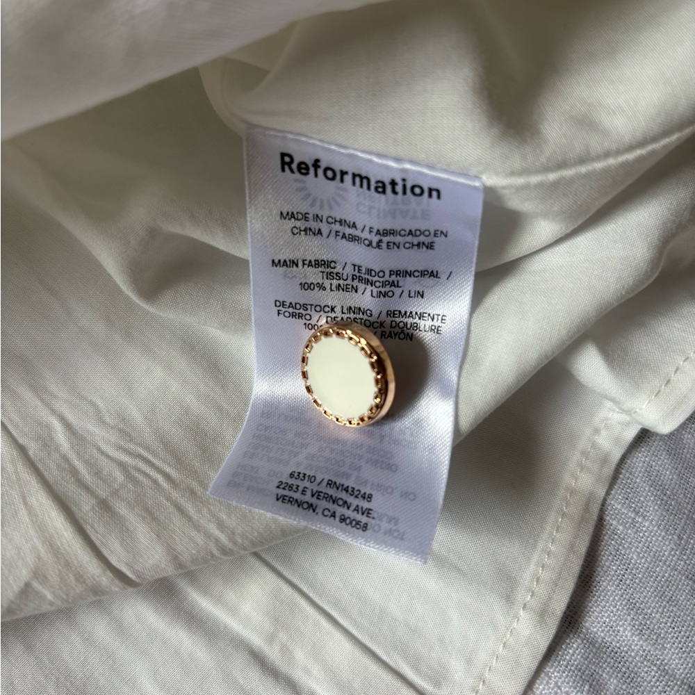 Reformation Aspen Linen Top. 8 - Picture 4 of 6
